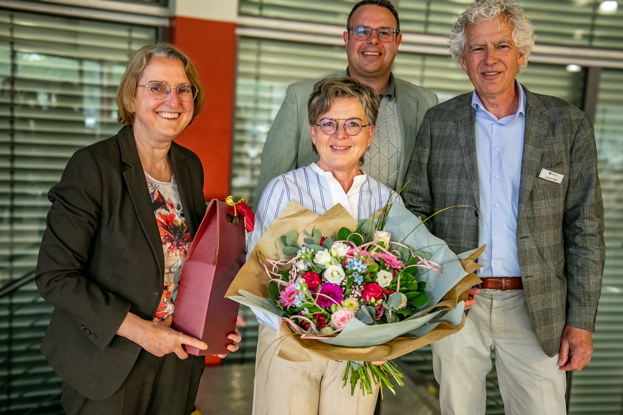 Ulrike Seip, Björn Köhler und Lorenz Kock verabschiedeten Dr. Birgit Richtberg (Mitte) aus dem Aufsichtsrat der EGV.